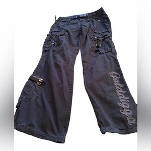 Golddigga Cargo Pants - 5 pockets on front-Buckles/SnapsZips-Size 32